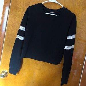 Express black with white detail crew neck